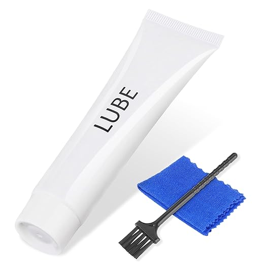 Fitness Treadmill Tube of Tread Belt Deck Lube for Spirit Sole Fitness Treadmill, Silicone Lubricant Oil Maintenance Lubricant p/n N020001, with Cleaning Cloth and Brush (1 Pack)