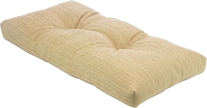 Klear Vu The Gripper Omega Non-Slip Tufted Bench Cushion for Indoor Furniture, Entryway Storage, Bay Window, Corner Nook or Piano Seat, 30 Inches, 07 Natural