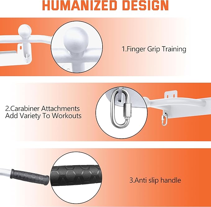 Wall Mounted Pull Up Bar - Heavy Duty Chin Up Bar, Pull-Up Bar for Garage, Joist, Wall Mount - Multifunctional Fitness Bar, Supports up to 600 Lbs