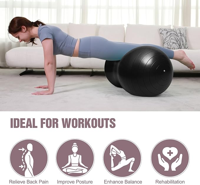 INPANY Peanut Ball - Exercise Ball for Labor Birthing, Anti-Burst Physical Therapy for Kids, Core Strength, Flexible Seating, Home & Gym Fintness, Sensory Chair Wiggle Seat for Girls and Boys