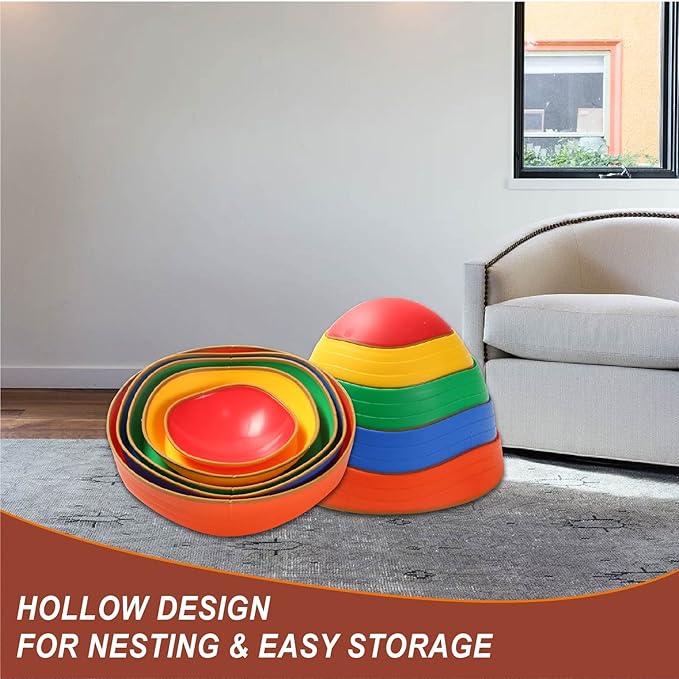 Fanboxk Stepping Stones for Kids,Non-Slip Toddlers Stepping Stones for Promoting Children's Balance Coordination Skills,Obstacle Courses Sensory Toys Outdoor or Indoor Play for Kids 3-8