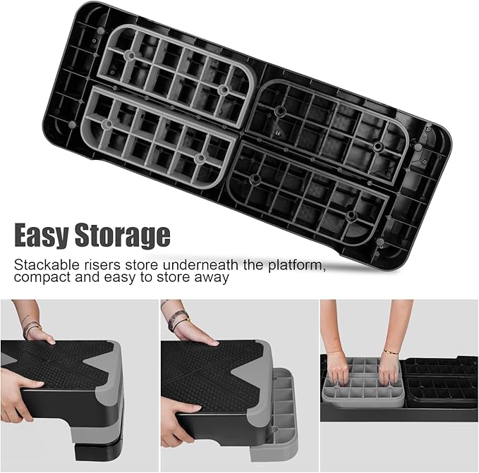 Adjustabl Aerobic Stepper Fitness Step Platform Health Workout for Sports Training