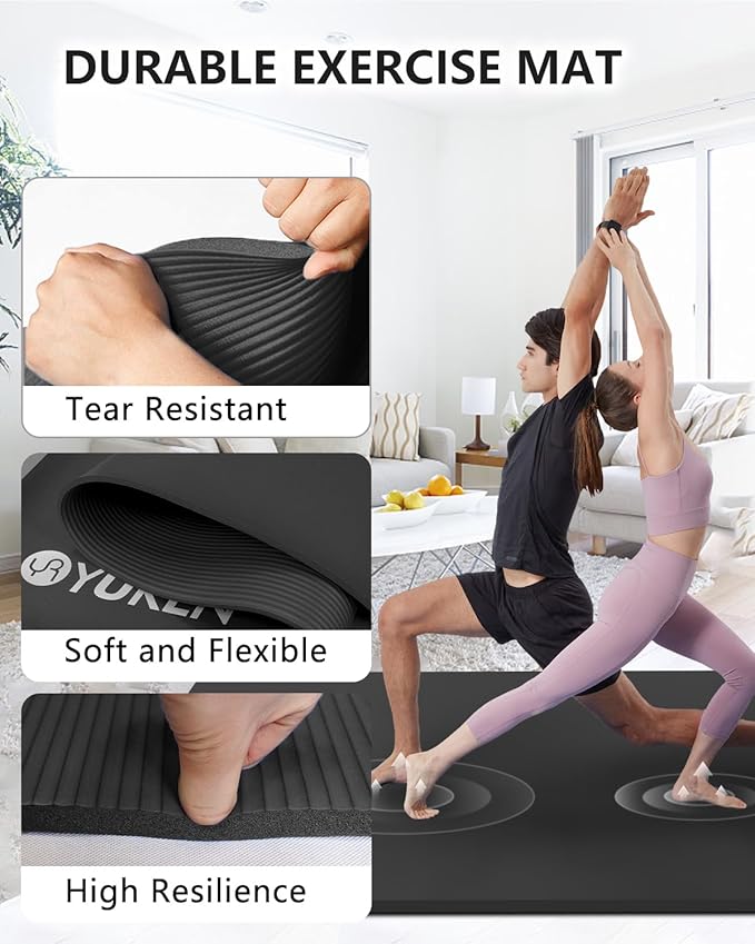 Large Yoga Mat 78"x 51" 20mm/15mm/10mm Thick Workout Mats for Home Gym, Extra Wide Workout for Women Men Gym Flooring Exercises