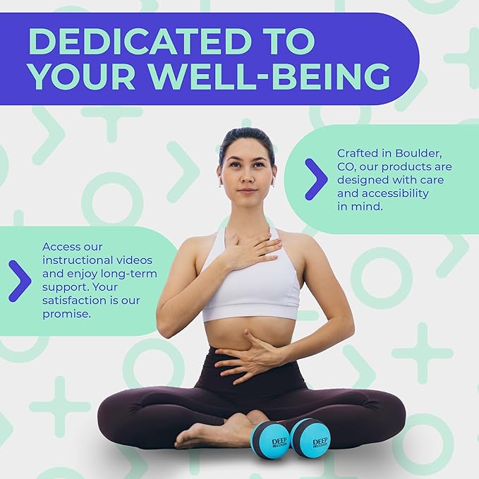 Yoga Deep Tissue Massage Ball Set – Gentle Myofascial Release Balls for Feet, Back, Neck, Legs & Arms – Trigger Point & Mobility Therapy (2-Pack)