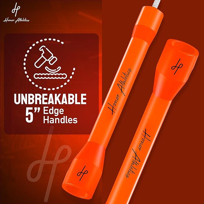 Honor Athletics 2.0 Beaded Jump Rope - Adjustable with Unbreakable Handles & Shatterproof Beads for Enhanced Fitness Training