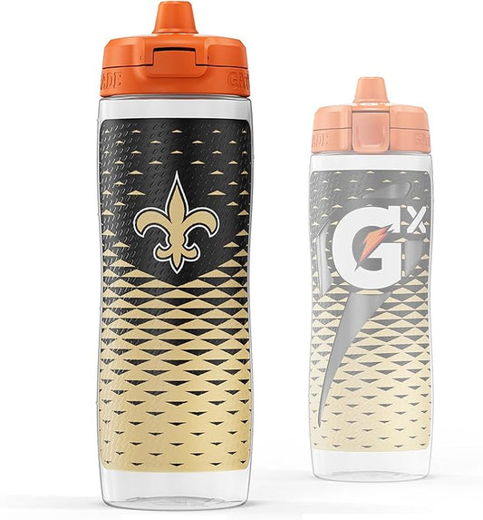 Gatorade Gx NFL Non-Slip Squeeze Bottles, 30 fl oz, Gx Hydration System