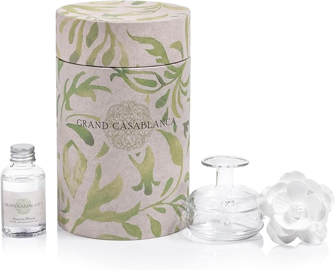 Zodax Mini Grand Casablanca Porcelain Diffuser, Apricot Bloom