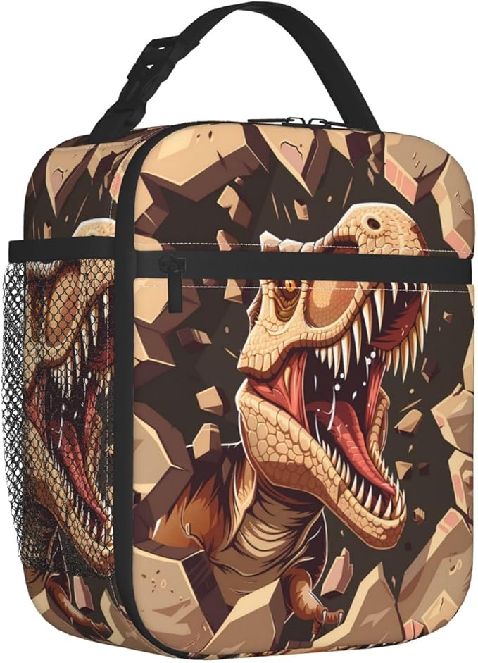 Insulated Lunch Box for Women Men, Dinosaur Lunch Box Reusable Portable Lunch Bag Cooler Tote Waterproof Lunch Container for Office Picnic Work Travel