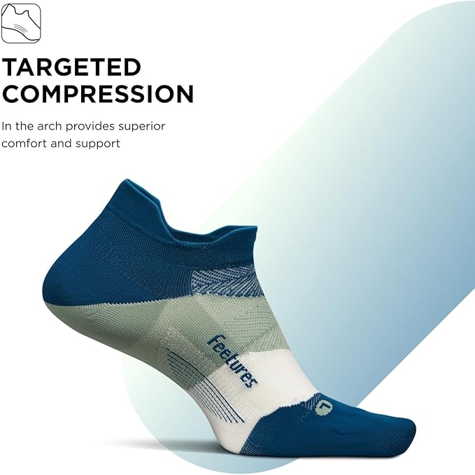 Feetures Elite Ultra Light Cushion Ankle Socks - Sport Sock with Targeted Compression