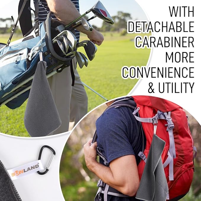 SUNLAND Microfiber Sports Workout Towels Fast Drying Fitness Sweat Towels for Men & Women Lightweight Multi-Purpose Gym Exercise Towel