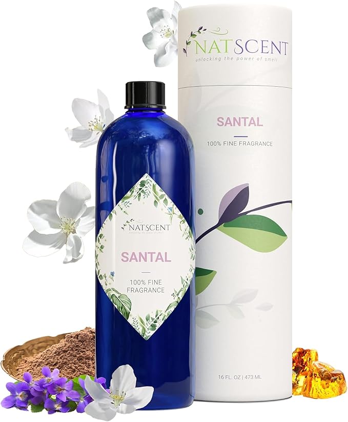 Santal Essential Oils for Diffusers for Home, Nature-derived Sandalwood Essential Oils, Long-Lasting & Family-Friendly Diffuser Oils Scents, IFRA Certified, Cold Air & Ultrasonic - 16 oz