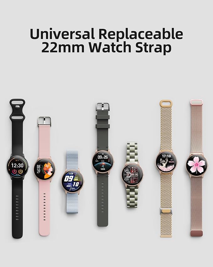 Parsonver Smart Watch(Answer/Make Calls), Smartwatch for Women Men, 100+ Sport Modes/Heart Rate/Blood Oxygen/Sleep Tracker, Pedometer, IP68 Waterproof Fitness Tracker for Android iPhone, Starry Silver