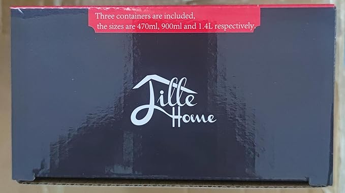 Lille Home Leak Proof Steel Food Containers - Snack Stainless Steel Containers - Ideal for Educational Settings & Daycare - Nesting Trio with Silicone Lids - 47oz+30oz+16oz - Dark Blue