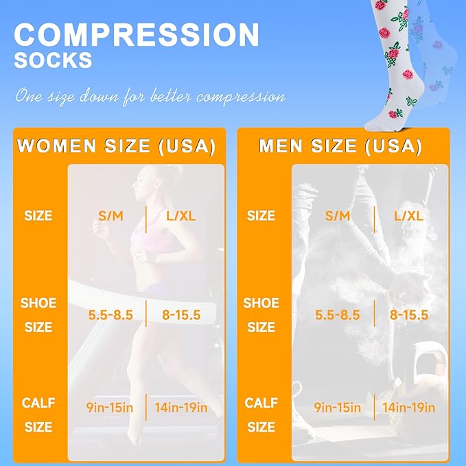 bropite Compression Socks for Women & Men Circulation-Support Knee High Socks 20-30 mmhg-Best for Running,Medical,Nurse,Travel