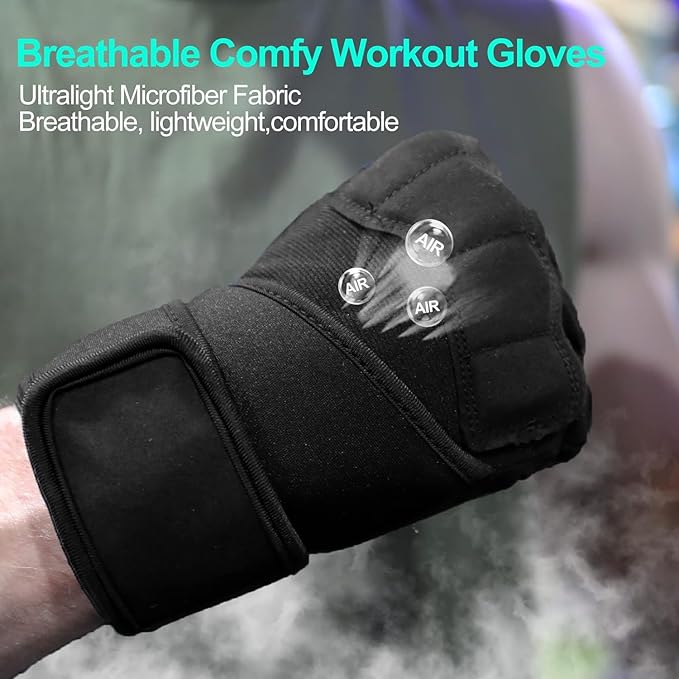 Workout Gloves for Men and Women Gym Weight Lifting Padded Gloves with Wrist Wrap Support, Full Palm Protection & Silicone Grip, Cross Training, Fitness, Pull-up