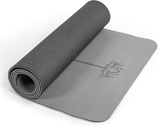 Yoga Mat Non Slip, Pilates Fitness Mats, Eco Friendly, Anti-Tear 1/4" Thick Yoga Mats for Women, Exercise Mats for Home Workout with Carrying Sling and Storage Bag