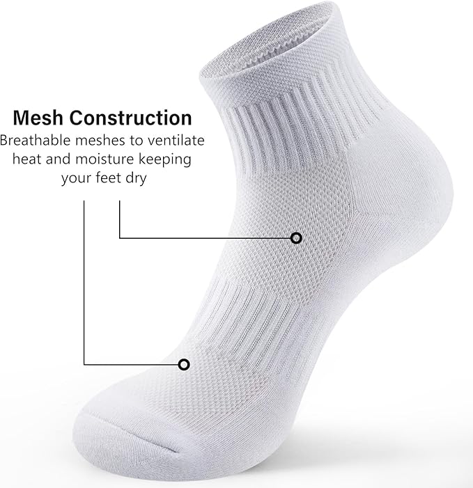 Gonii Ankle Socks Womens Athletic Thick Cushioned Running Hiking Low Cut 5-Pairs