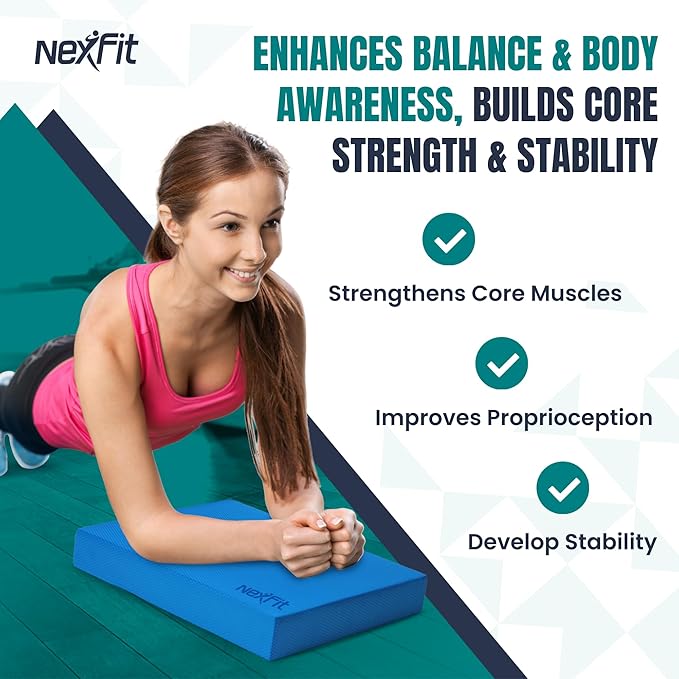 High-Density Balance Pad - Durable TPE Foam Balance Pad Physical Therapy, Foam Exercise Pad with Non-Slip Surface, Lightweight for Home & Gym Workouts, Core Strength & Balance Enhancement