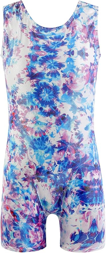 EQSJIU Leotards for Girls Gymnastics Sleeveless Sparkly Toddler Tumbling Outfits Dance Clothes Biketards for Kids 1-10 Years