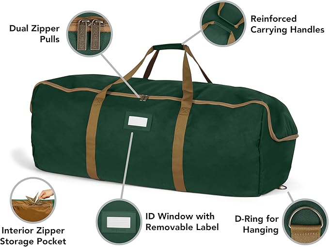 Covermates Keepsakes - Storage Duffel Bag - Heavy Duty Polyester - Reinforced Handles - Closet Storage, Green