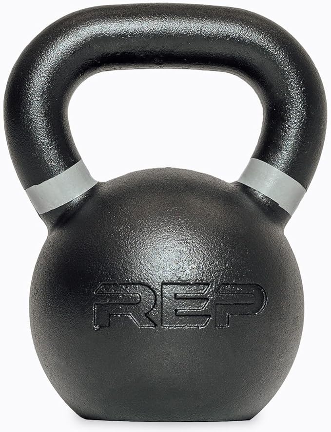 REP Fitness Single Kettlebells 5lb to 50lb Range, Cast Iron, Strength Training, Adjustable Weight, Power Workout Equipment, Home Gym, Free Weights, Dumbbell Alternative, Exercise, Men, Women