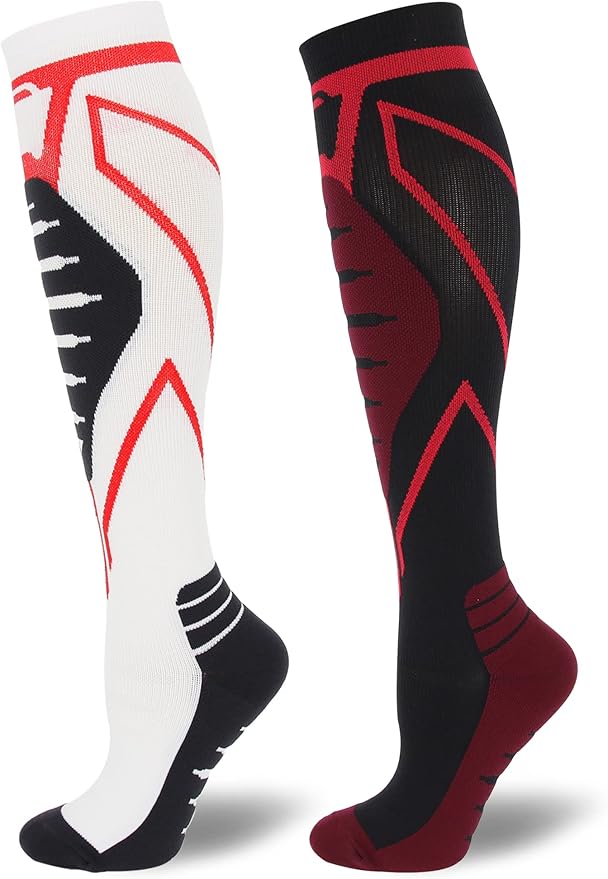 Compression Socks for Men & Women 20-30 mmHg Knee High -Best Support for Medical, Athletic, Sports, Travel (1/2Pairs)