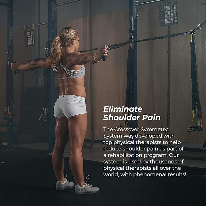 Crossover Cords - Shoulder Resistance/Exercise Bands - Perfect for Warmups, Arm Care, Rotator Cuff Exercise or Physical Rehab from Injury - One Set of 2 Cords - Crossover Symmetry