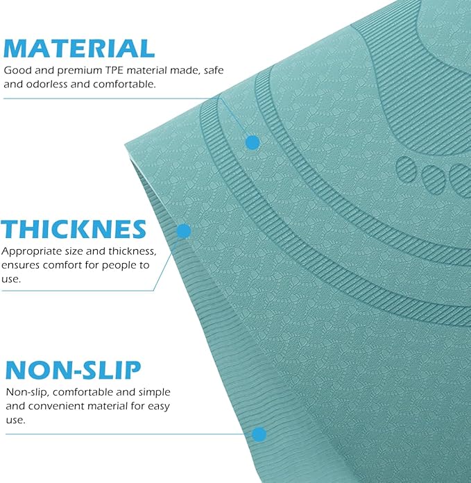 Kisangel Multi-function Non- Tpe Skipping Mat for Household Workout Shock-absorbing Exercise Pad for Boys and Girls Jump Rope Indoor Fitness