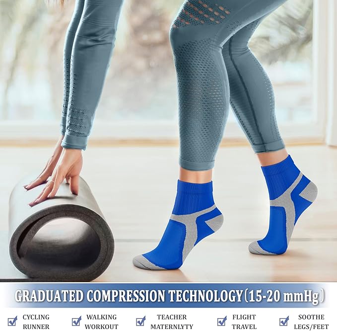 CHARMKING Compression Socks for Women & Men Circulation 15-20 mmHg is Best for Athletic Running Cycling Nurse Daily Wear