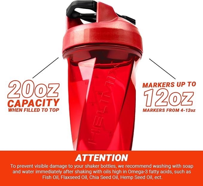 HELIMIX 1.5 Vortex Blender Shaker Bottle Holds upto 28oz | No Blending Ball or Whisk | USA Made | Portable Pre Workout Whey Protein Drink Shaker Cup | Mixes Cocktails Smoothies Shakes | Top Rack Safe