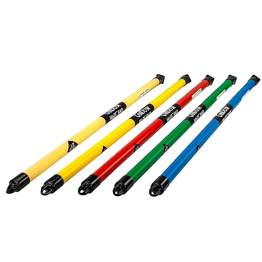 CanDo Slim WaTE Bar 5 Piece Set - 1, 2, 3, 4, 5 lbs, Total Body Workout Weighted Exercise Bar for Strength Training, Toning, and Physical Therapy