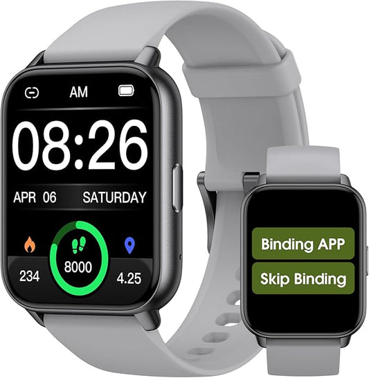 EURANS Smart Watch No App/Phone Required, Long Battery Life Fitness Tracker Watch,HD Screen, Waterproof Activity Tracker with Step Counter for Walking, Pedometer, Calories Tracker for Men Women