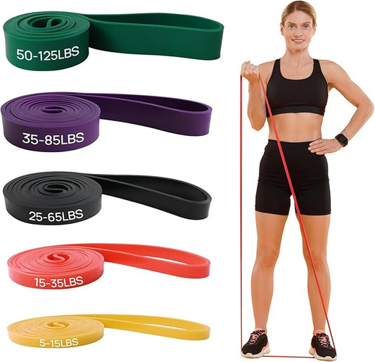 Resistance Bands, Pull Up Assist Bands - Workout Bands, Eexercise Bands, Long Resistance Bands Set for Working Out, Fitness, Training, Physical Therapy for Men Women