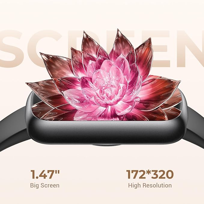 Health Fitness Tracker Smart Watch with 24/7 Heart Rate, Blood Oxygen, Sleep Tracker, Pedometer, 3 Colorful Bands & 3ATM Waterproof Activity Tracker with Step Calorie Counter, Space Black