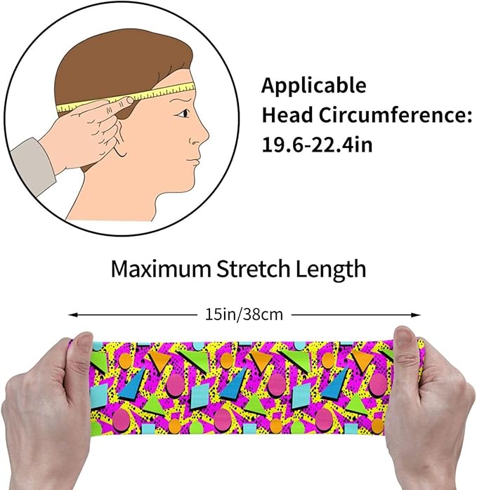 Sports Headband Moisture Wicking Sweatband for Men Women Running Cycling Yoga Fitness Workout