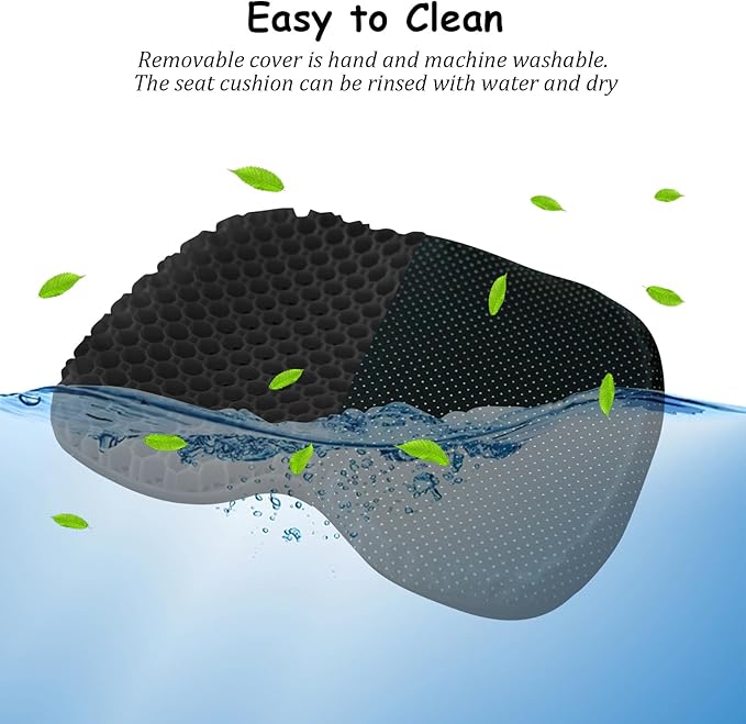 NEW-Vi Anti-Slip Kayak Seat Cushion - Waterproof Thicken Gel Boat Kayak Canoe Rowing Stadium Pad for Sit in Kayak Chair Kayak Accessories Equipment Gear for Fishing Kayak