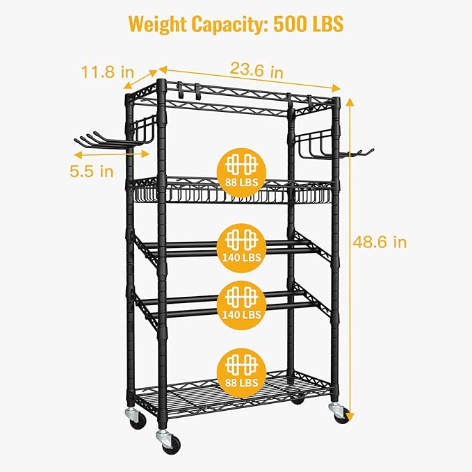 S3 Dumbbells Rack Storage Rack, Portable Home Gym Storage, Yoga Mat Storage, and Weight Rack Organizers for Gym Studio