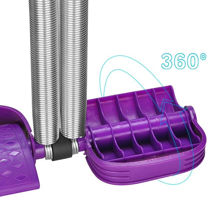 Elastic Sit Up Equipment, Pull Rope Dual Spring Tension Foot Pedal Sit Up Equipment for Abdominal, Leg Exerciser Tummy Trimmer Sport Fitness Slimming Training Bodybuilding at Home Gym