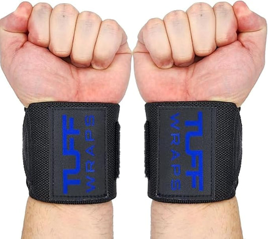 TuffWraps 16" Wrist Wraps: No Thumb Loops, Quality Gym Wrist Wraps for Weightlifting, Bench Press, Powerlifting, and Cross-Training—Try The Belt Loop Tightening System