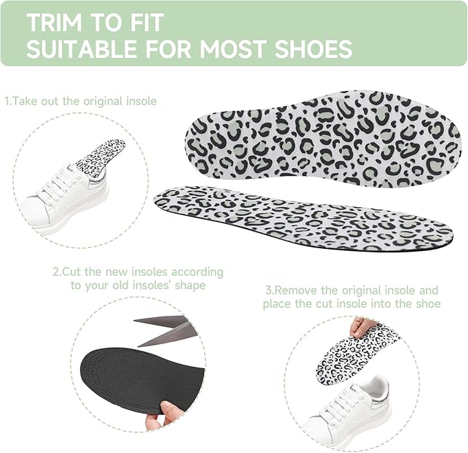 Insole Socks for Men Thin Insoles for Men Barefoot Insoles Women's No Show Socks Sockless Shoe Liners for Women White Shoe Insert Anti Odor
