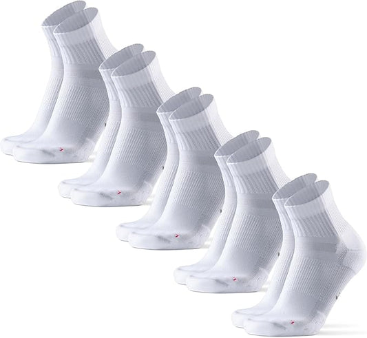 DANISH ENDURANCE Ultra-Comfort Quarter Running Socks, Performance Socks, Men & Women - 3 or 5 Pack