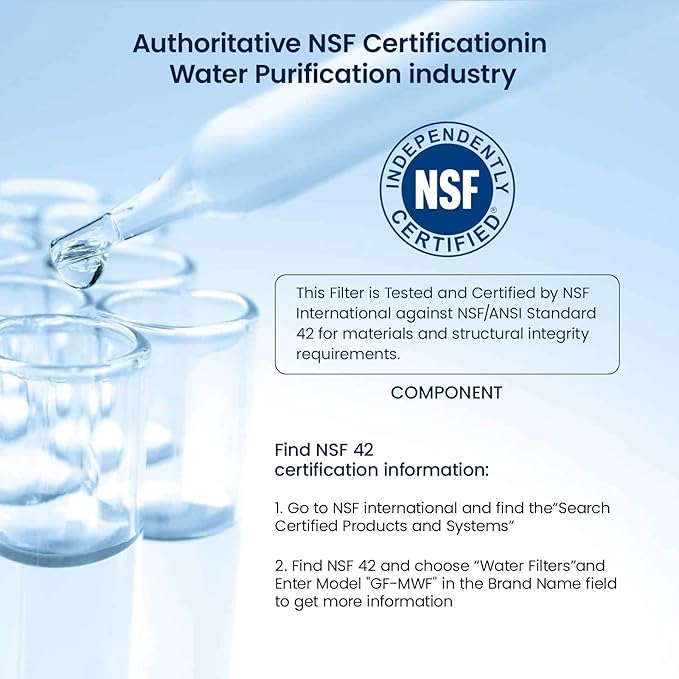 GLACIER FRESH Replacement for MWF Refrigerator Water Filters, SmartWater MWFP, MWFA, GWF, HDX FMG-1, WFC1201, RWF1060, 197D6321P006, Kenmore 9991, 4 Pack