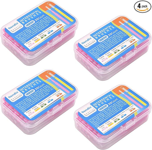 120Pcs Interdental Brush Teeth Floss Tooth Cleaning Tool Toothpick Cleaner Dental Tooth Flossing Head Teeth Soft Dental Pick Refill