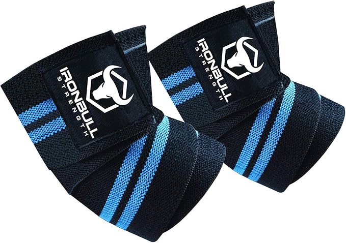 Elbow Wraps for Weightlifting (1 Pair) - 50" Elastic Elbow Braces for Weight Lifting - Elbow Support for Bench Press, Powerlifting, Fitness, & Gym Workout - Gym Elbow Straps Weightlifting - Elbow Compression Strap Brace