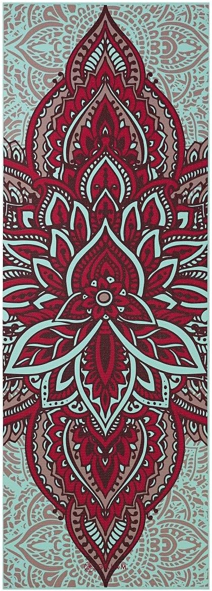Gaiam Yoga Mat - Premium 6mm Print Reversible Extra Thick Non Slip Exercise & Fitness Mat for All Types of Yoga, Pilates & Floor Workouts (68" x 24" x 6mm Thick)