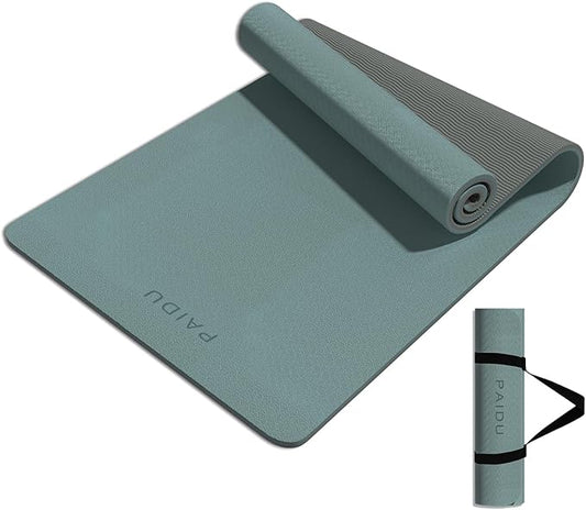 Yoga Mat 8mm Super Thick TPE Fitness Mat | SGS Certified | Non-Slip, Odorless & Tear-Resistant | Unisex with Strap | for Yoga, Pilates, Meditation & Home Workouts