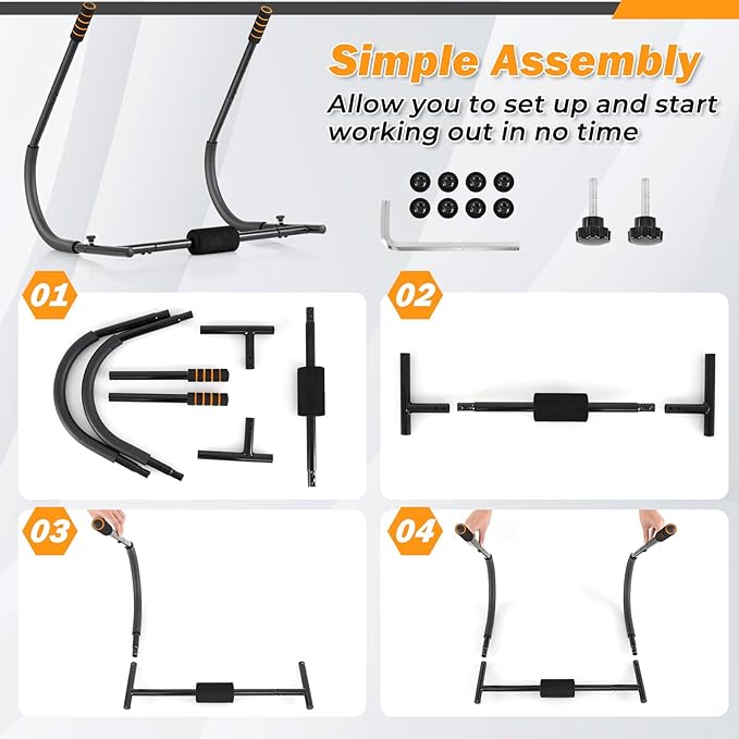 Goplus Fitness AB Trainer, Folding Abdominal Machine with Padded Head/Neck Support, Sit Up Training Assistant, Exercise Crunch Trainer Workout Exerciser for Home Gym Office