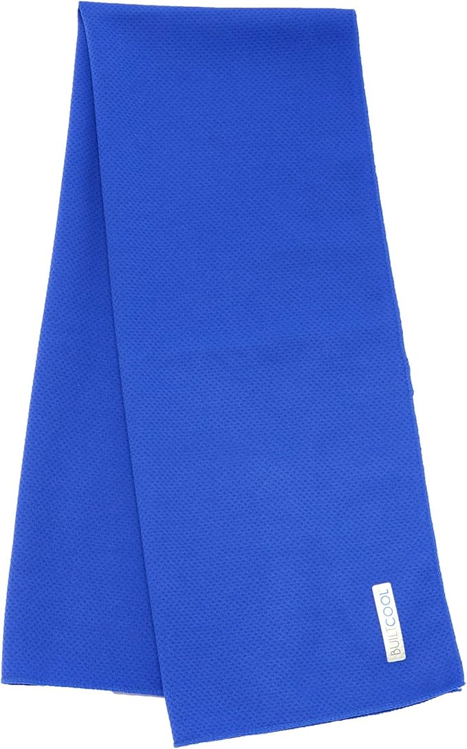 BUILTCOOL Adult Cooling Towel - Men & Women Chilly, Lightweight, Soft, Neck and Face Cooling Towel for Sport, Camping, Hunting, One Size, Sapphire, 3 Pack