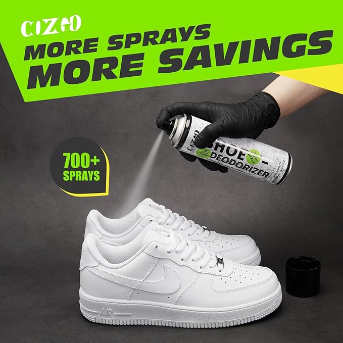COZGO Shoe Deodorizer Spray, Shoe Refresher, Shoe Odor Smell Eliminator, 300ml (10oz) Long-Lasting Quick-Drying Formula Shoe Spray for Smelly Shoes, Sneakers, Gym Bag, Work Boots