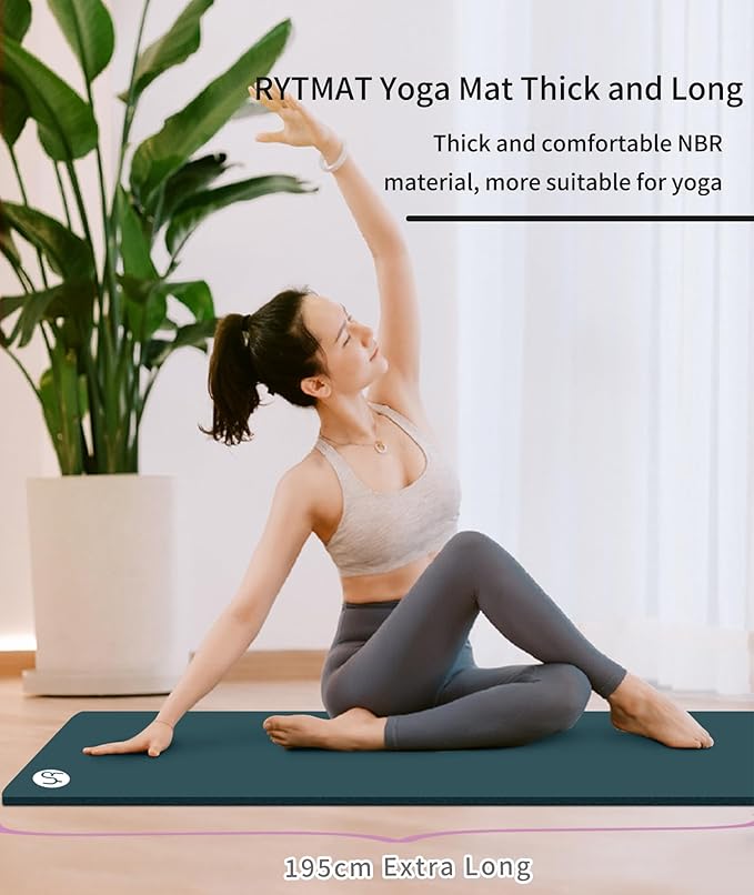 Yoga Mat Thick 1 inch Exercise Mat 76.7"x24" Workout Mats for Home Gym, Non-slip Yoga Mat for Women Men, with Carrying Yoga Bag